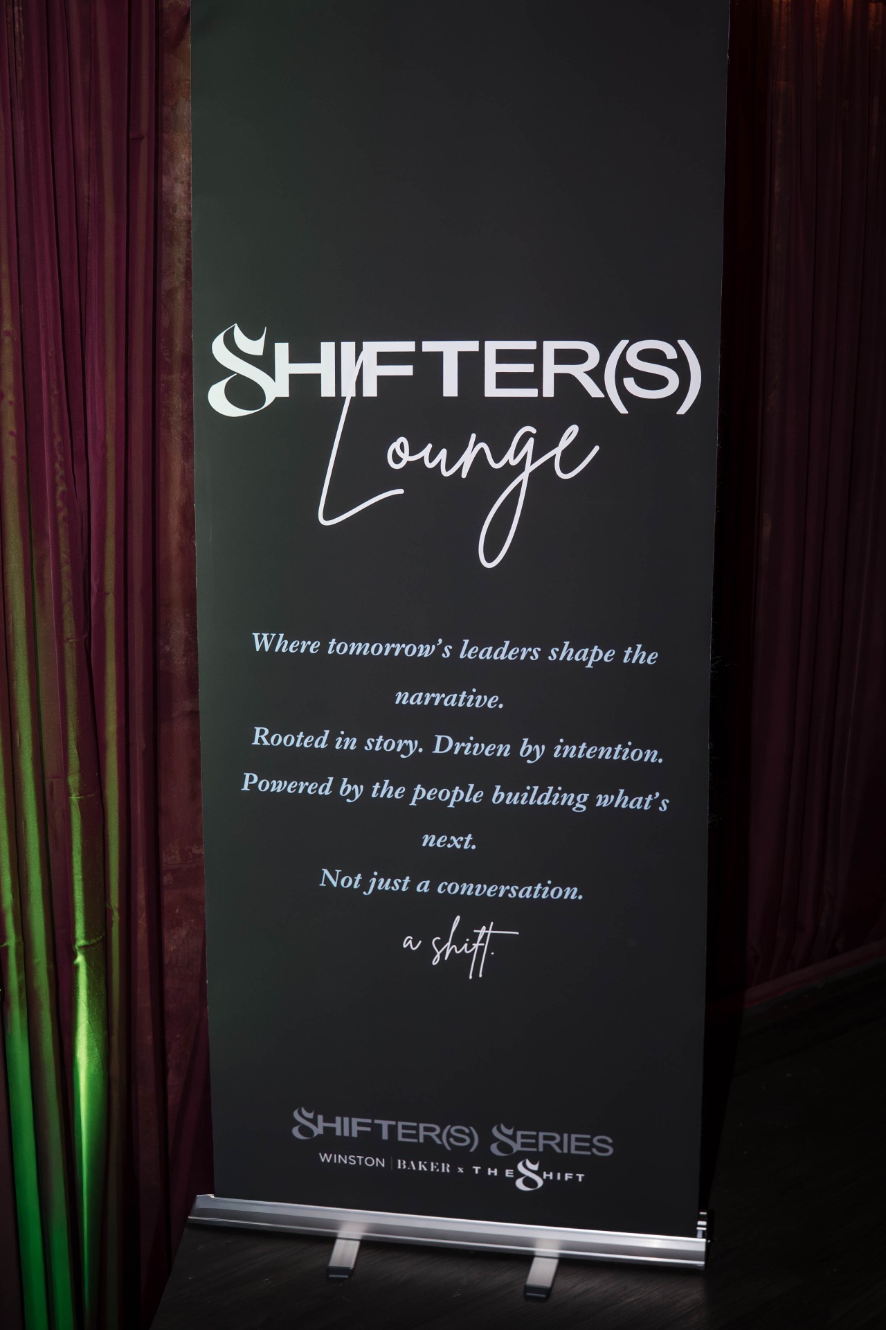 Shifter(s) Lounge banner at Sundance 2026